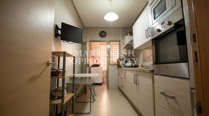 Appartement rez-de-jardin meublé à louer à Agdal
