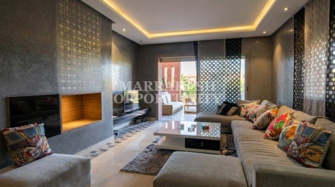 Appartement rez-de-jardin meublé à louer à Agdal